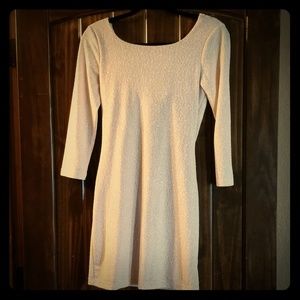 NWT Cream Glitter Bodycon Dress - HOLIDAY Dress!